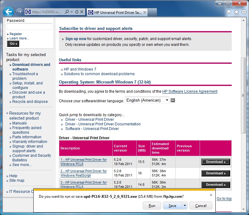 Hp Universal Printer Drivers For Windows 7 64 Bit