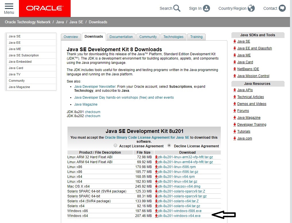 JDK Download Page