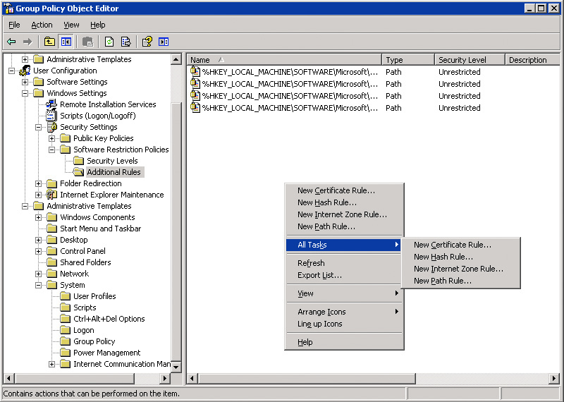 Hardening Windows XP with Software Restriction Policies – 4sysops